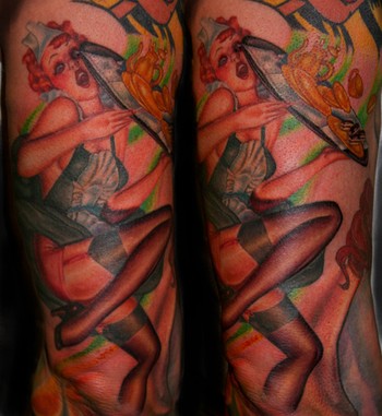 Tattoos - Tim Harris - Eric Hines Car Hop Girl